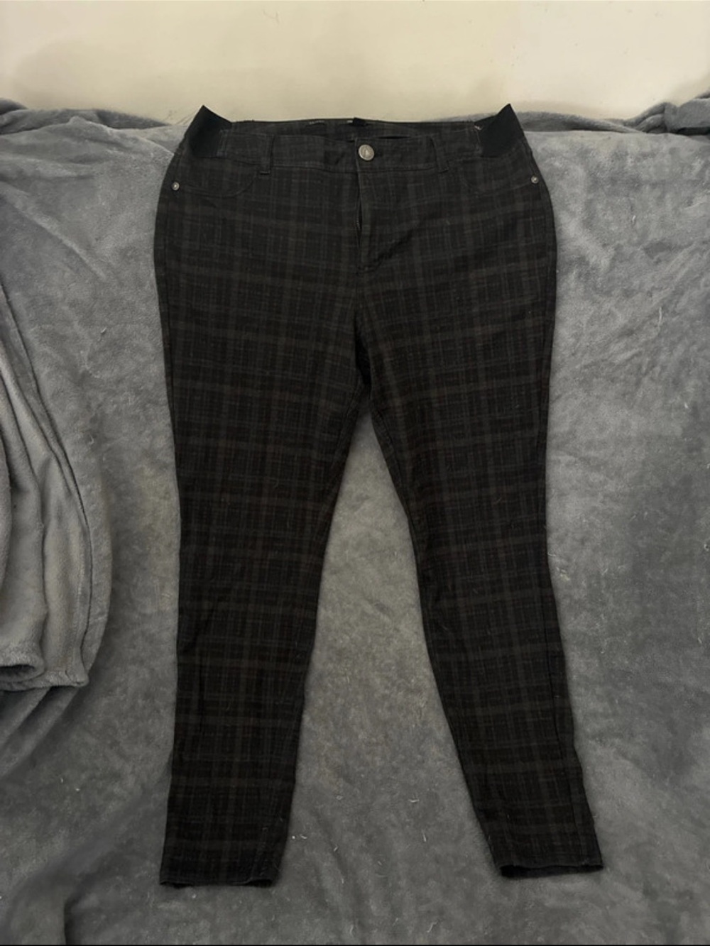 Simply Vera Vera Wang Black Plaid Men's Dress Pants